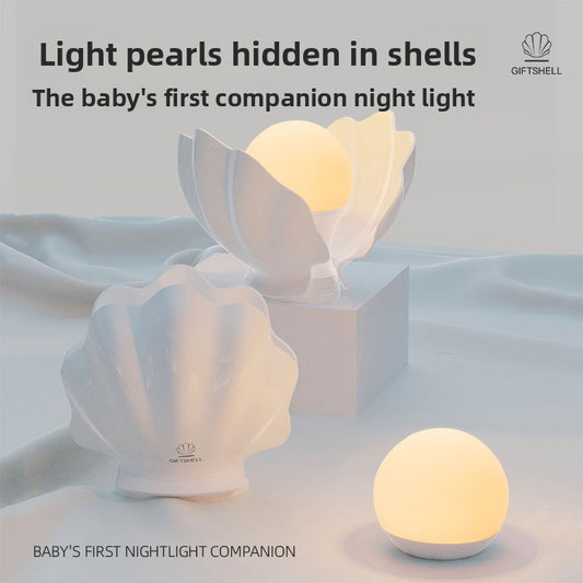 Rechargeable Silicone Shell Pearl Night Light for Kids